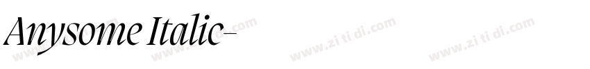 Anysome Italic字体转换 Anysome Italic字体转换